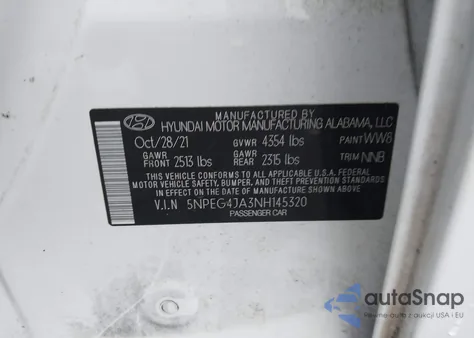 2022 Hyundai Sonata Se from USA, damaged, VIN 5NPEG4JA3NH145320